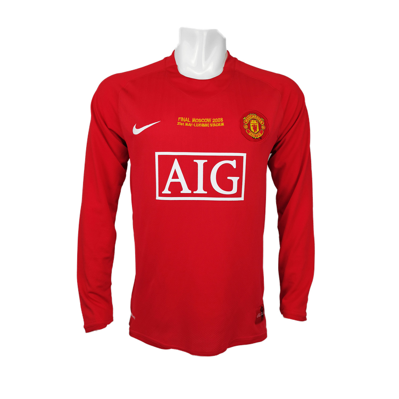 Manchester United UCL Local 07-08 Cristiano Ronaldo #7 Retro Jersey Manga Larga Réplica Premium